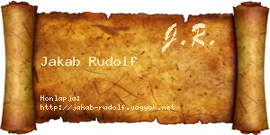 Jakab Rudolf névjegykártya